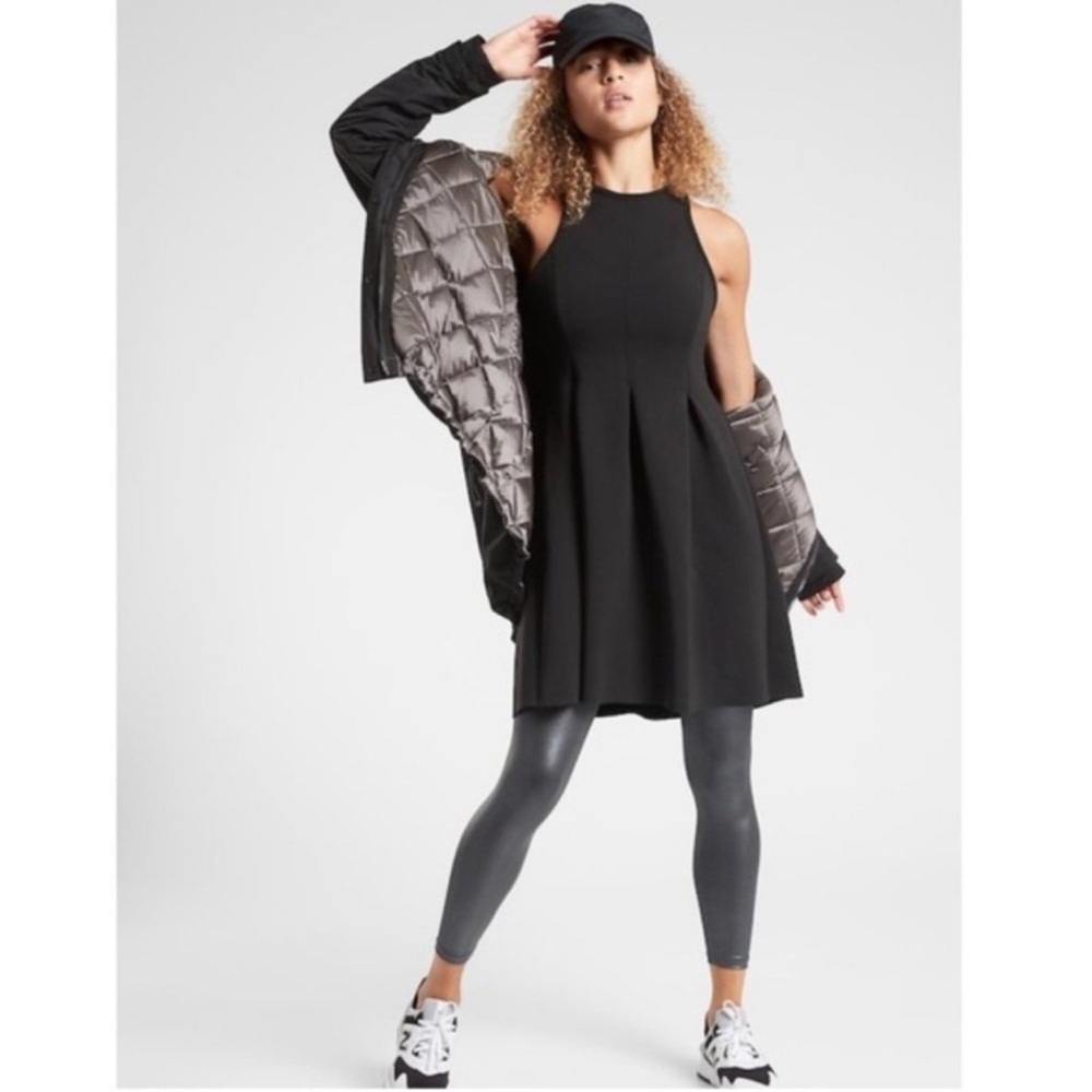 NWT athelta en route scuba dress black size Medium Tall